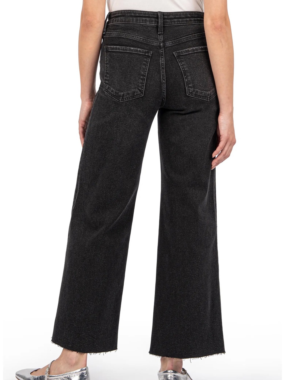 Kut From the Kloth Meg Wide-Leg Women's Jeans with Crystal Detail - Picture 2 of 8